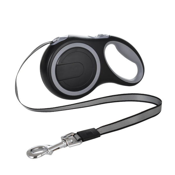 Adjustable Retractable Dog Leash Roulette Collar