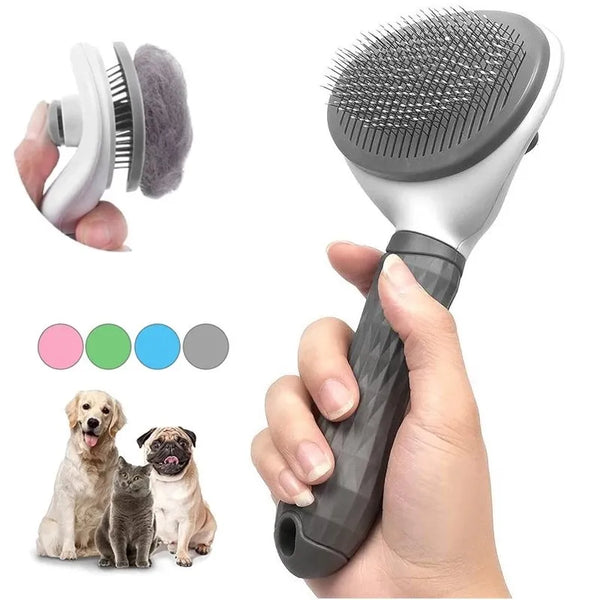 Self-Cleaning Pet Hair Remover Brush: Effortless Grooming for Dogs and Cats