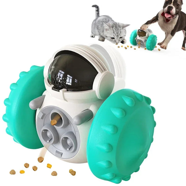 Interactive Tumbler Slow Feeder Puzzle Toy - Snack Treat Dispenser For Cats & Dogs